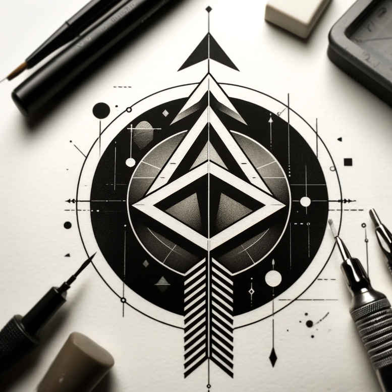 geometric tattoo design ideas harmonic ratio circular pattern meaning resilience