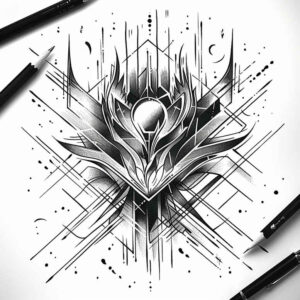 geometric tattoo design ideas abstract geometry complex design for knee