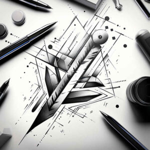 geometric tattoo design ideas straight lines complex design meaning strength