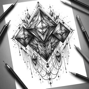 geometric tattoo design ideas geometric concentric circles determination and power