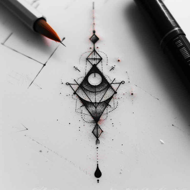 geometric tattoo design ideas pinup flash concentric circles for upper arm