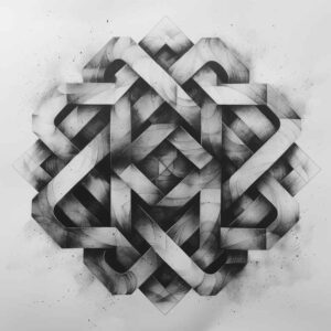 geometric tattoo design ideas hand-drawn concentric circles represents strength