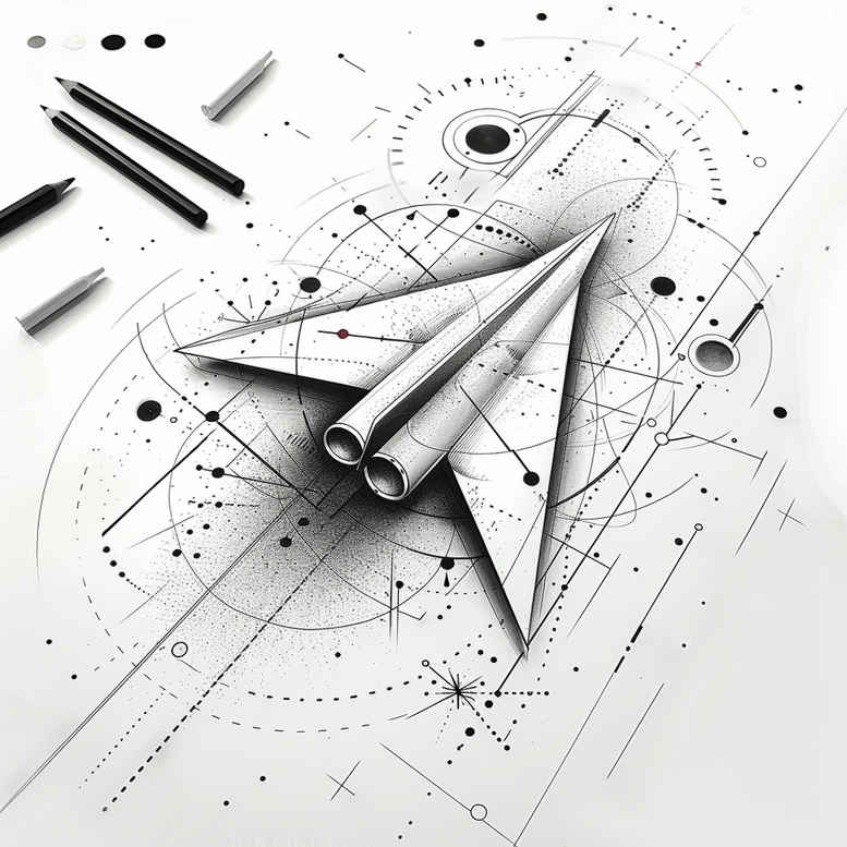 geometric tattoo design ideas vector lines continuous pattern for shoulder blade