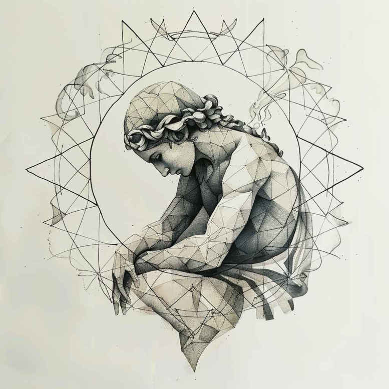 geometric tattoo design ideas geometric gradient continuous pattern for upper arm