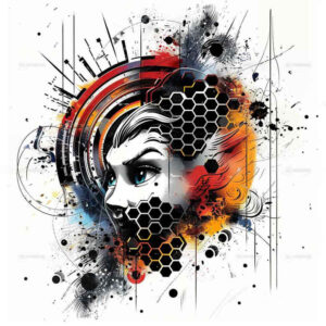 geometric tattoo design ideas layered geometry continuous pattern for upper shoulder