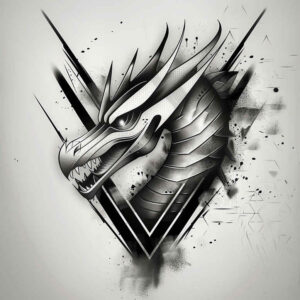 geometric tattoo design ideas neo-traditional continuous pattern shows perseverance