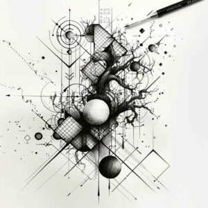 geometric tattoo design ideas circular motif cosmic order for foot