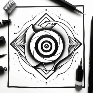geometric tattoo design ideas circle geometry decorative ring for upper thigh
