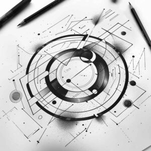 geometric tattoo design ideas connected dots delicate outline courage and power