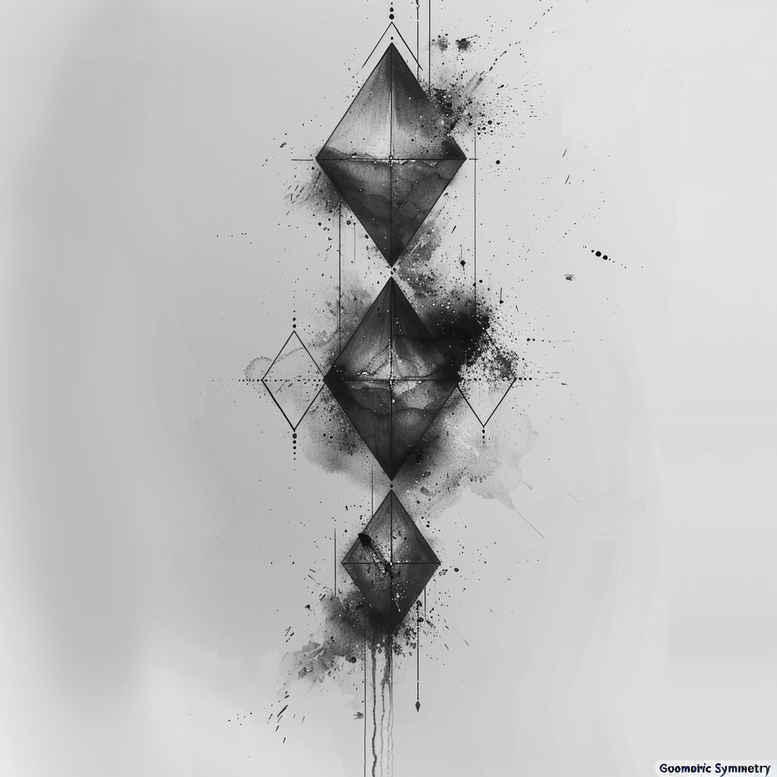 geometric tattoo design ideas hot rod delicate outline meaning perseverance