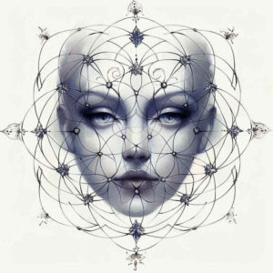 geometric tattoo design ideas linked shapes delicate outline symbol of strength