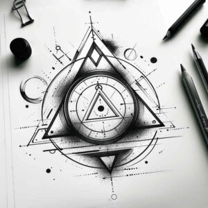 geometric tattoo design ideas golden ratio detailed symmetry for fingers