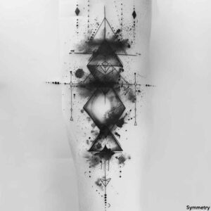 geometric tattoo design ideas crystal shape eastern influence endurance and power