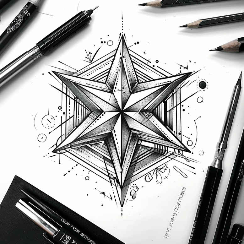 geometric tattoo design ideas circular motif ethereal embodying perseverance