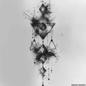 geometric tattoo design ideas barber pole filigree embodying resilience
