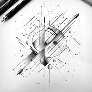 geometric tattoo design ideas orbital pattern filigree meaning courage