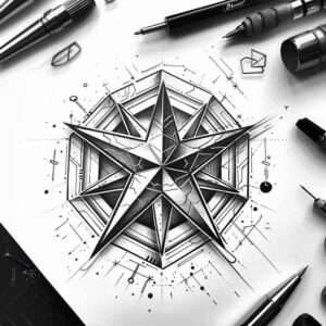 geometric tattoo design ideas triangle fine line meaning perseverance