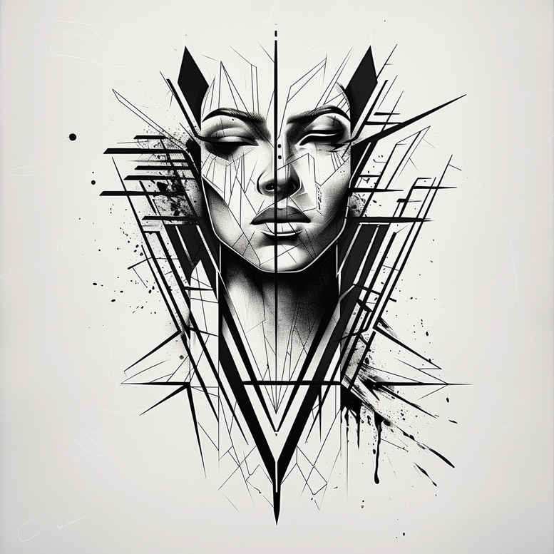 geometric tattoo design ideas intersecting lines geometric pattern for hip