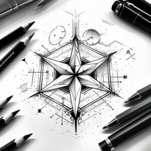 geometric tattoo design ideas old school hypnotic for lower arm