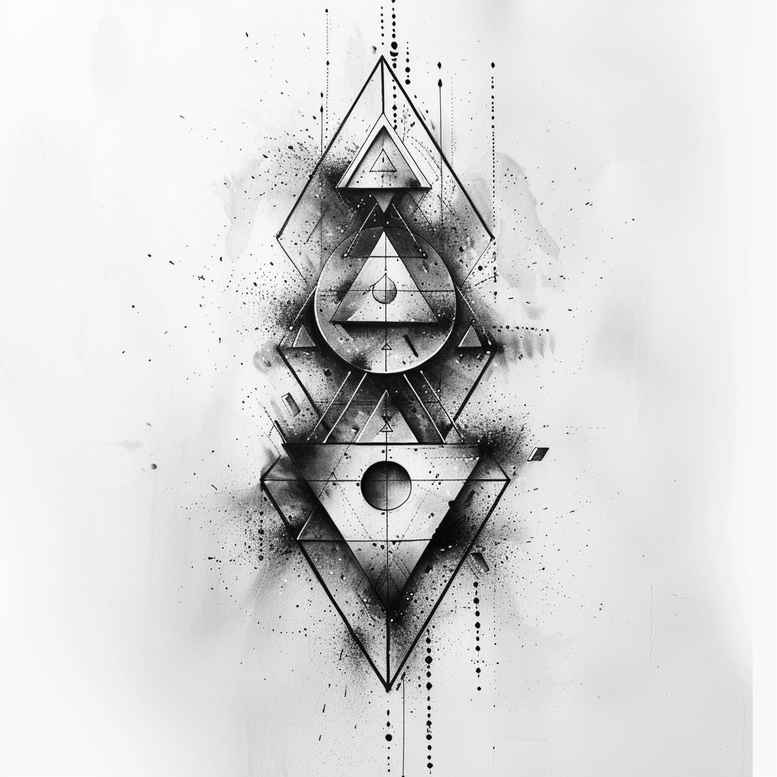 geometric tattoo design ideas line symmetry infinite pattern for upper shoulder