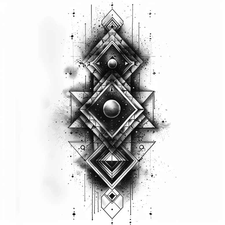 geometric tattoo design ideas tessellation infinite pattern strength and power