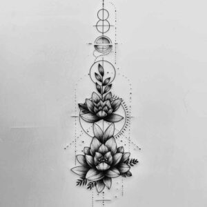 geometric tattoo design ideas radial symmetry infinity motif for ankle