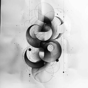 geometric tattoo design ideas cube interlaced represents resilience