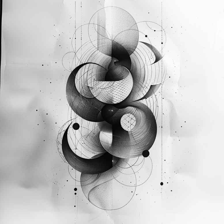 geometric tattoo design ideas cube interlaced represents resilience