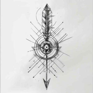 geometric tattoo design ideas diamond grid interlaced stands for determination