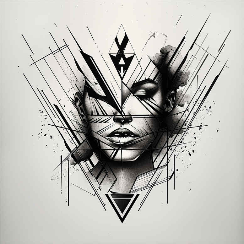 geometric tattoo design ideas star polygon intricate for side torso