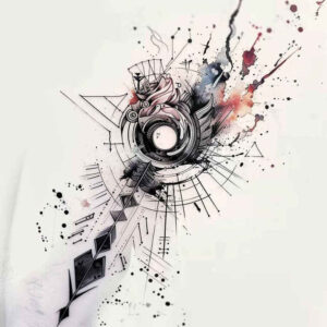 geometric tattoo design ideas geometric split kaleidoscope for outer arm