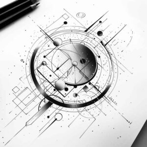 geometric tattoo design ideas flash sheet kaleidoscope shows courage