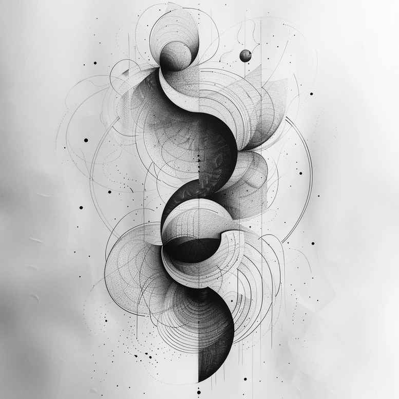 geometric tattoo design ideas symmetrical kaleidoscope stands for courage