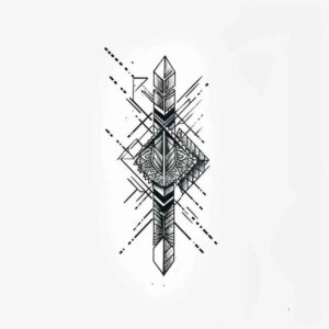 geometric tattoo design ideas old school mandala embodying strength
