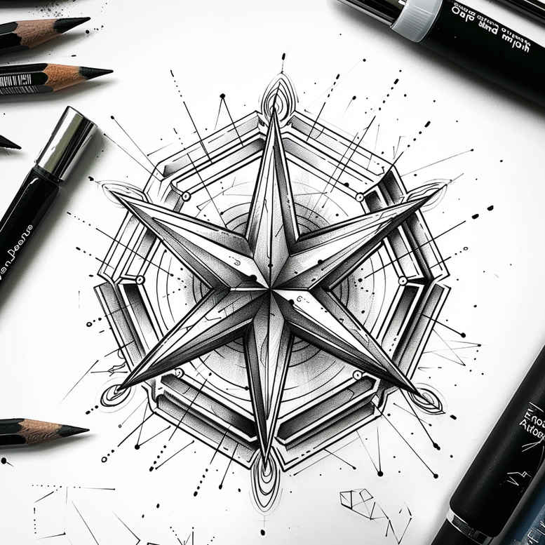 geometric tattoo design ideas line matrix mandala for sternum