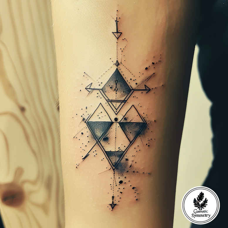 geometric tattoo design ideas nested polygons mandala tattoo meaning strength