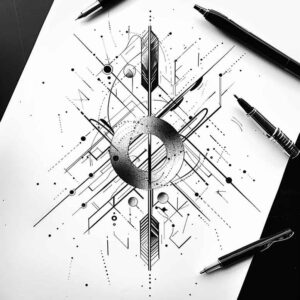 geometric tattoo design ideas vector grid mesmerizing for shoulder blade