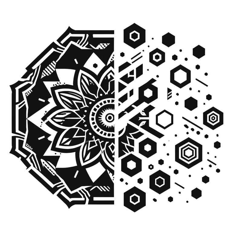 geometric tattoo design ideas kaleidoscopic mesmerizing stands for strength