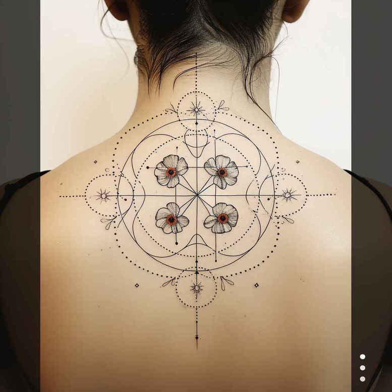 geometric tattoo design ideas classic shading mystic for foot