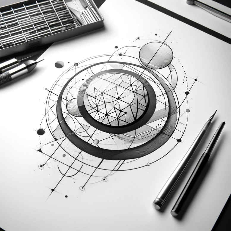 geometric tattoo design ideas vintage style mystic for hip