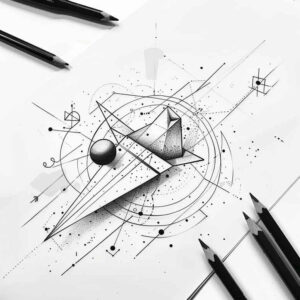 geometric tattoo design ideas retro tattoo mystic for lower back