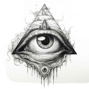 geometric tattoo design ideas nested shapes mystic for sternum