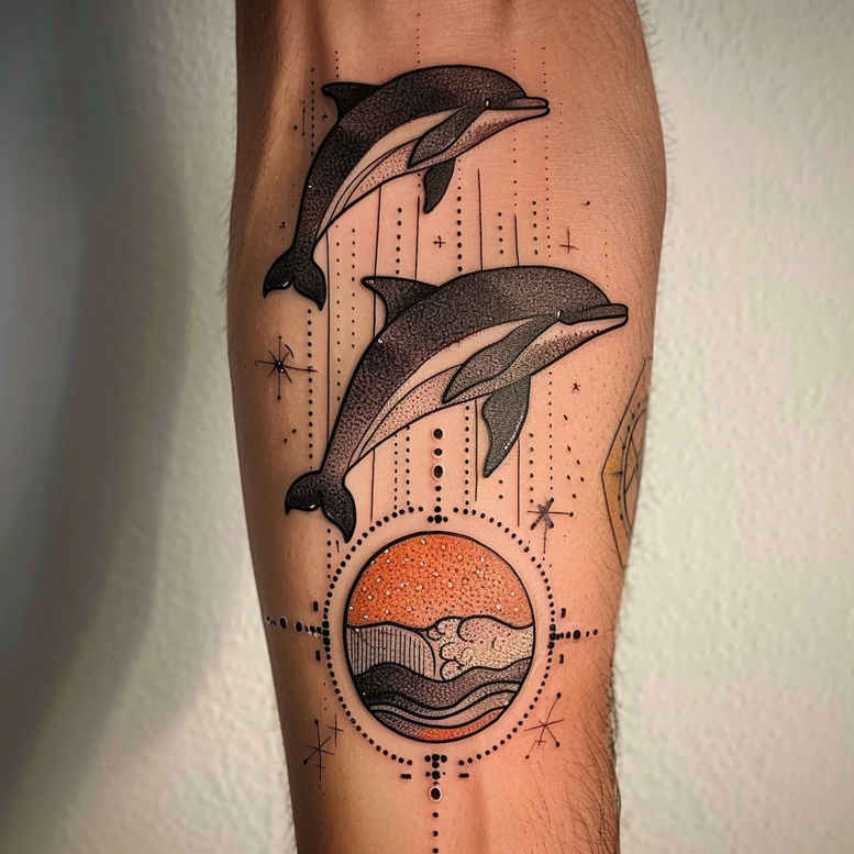geometric tattoo design ideas traditional flash mystic for upper chest