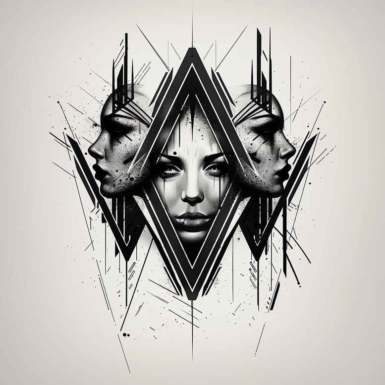 geometric tattoo design ideas rockabilly ornamental rays meaning endurance