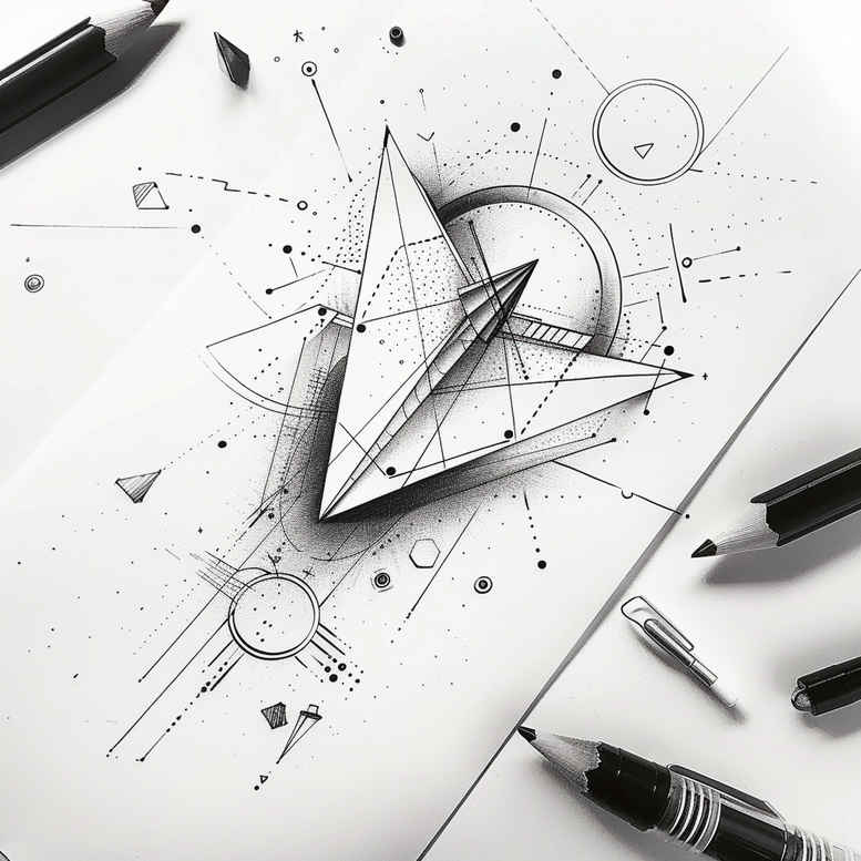 geometric tattoo design ideas abstract polygons ornamental ring shows endurance