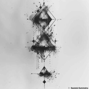 geometric tattoo design ideas bold outline ornamental swirl represents perseverance