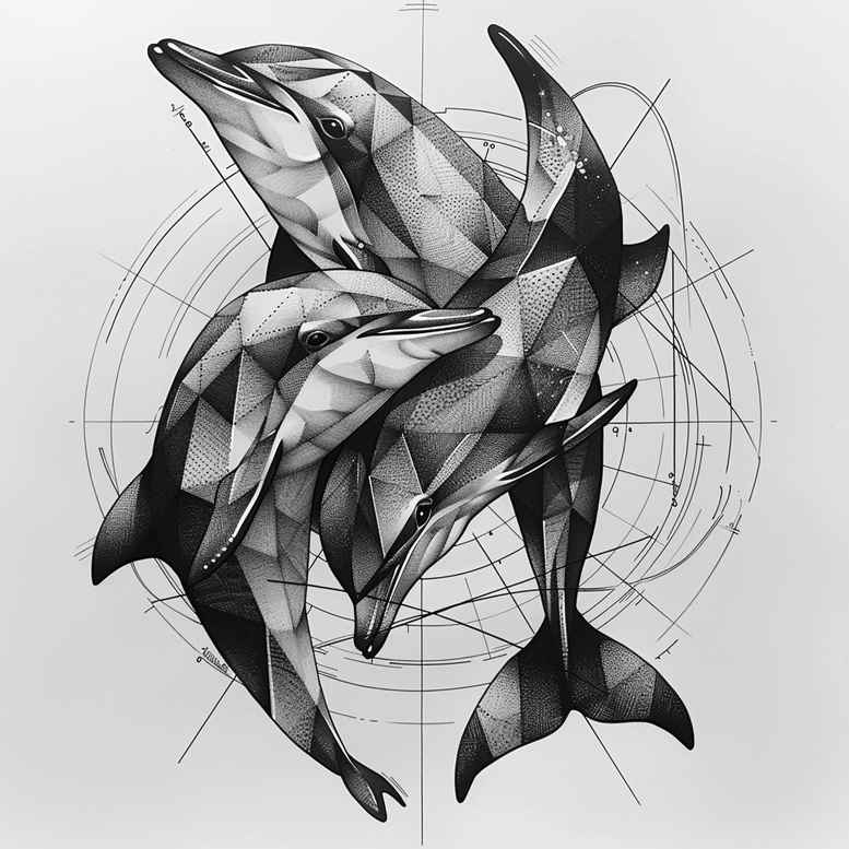 geometric tattoo design ideas vivid color ornate shows perseverance