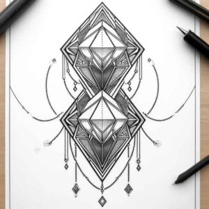 geometric tattoo design ideas geometric gradient puzzle pattern determination and power