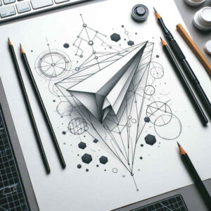 geometric tattoo design ideas gridwork puzzle pattern shows perseverance