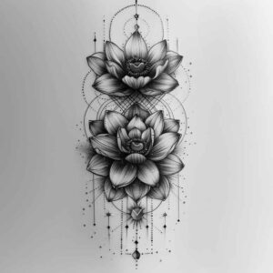 geometric tattoo design ideas retro tattoo puzzle pattern stands for endurance